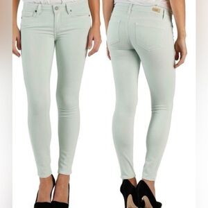 Paige Jeans 27 Verdugo Ankle Green Stretch Light Green